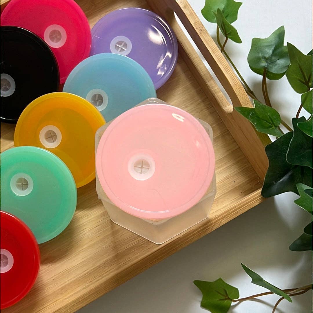 Peony Lee Art - Vendita all'ingrosso Tappo per bevande - Coperchi in Acrilico Colorato per Lattine di Vetro da 16oz3