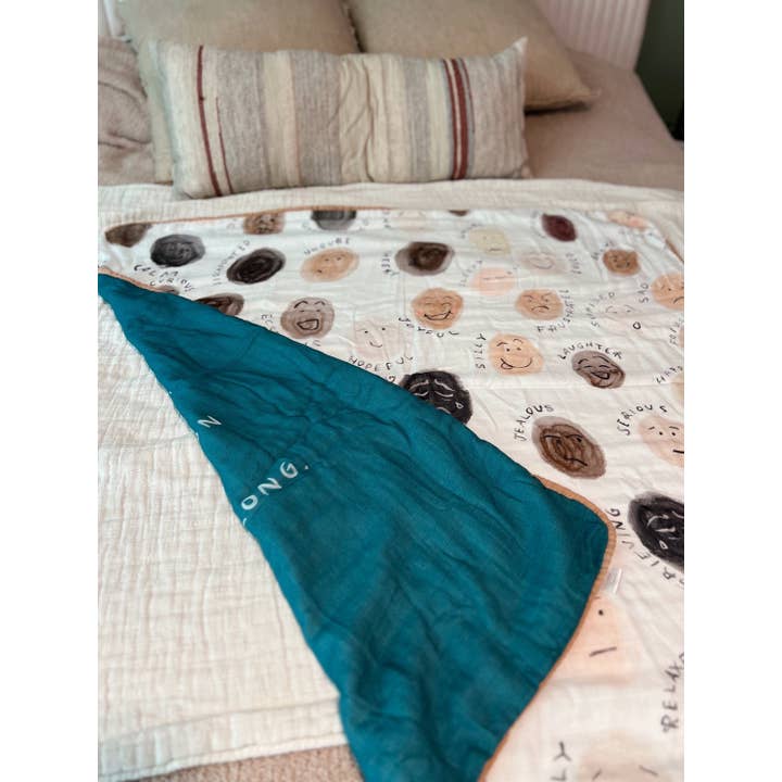Feelings Bamboo/Cotton Muslin 8 Layer Blanket for wholesale by Fawnly
