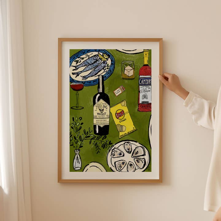 "Chips and Whiskey", Giclée Fine Art Print for wholesale by Pascale Berkowitz Studio Art