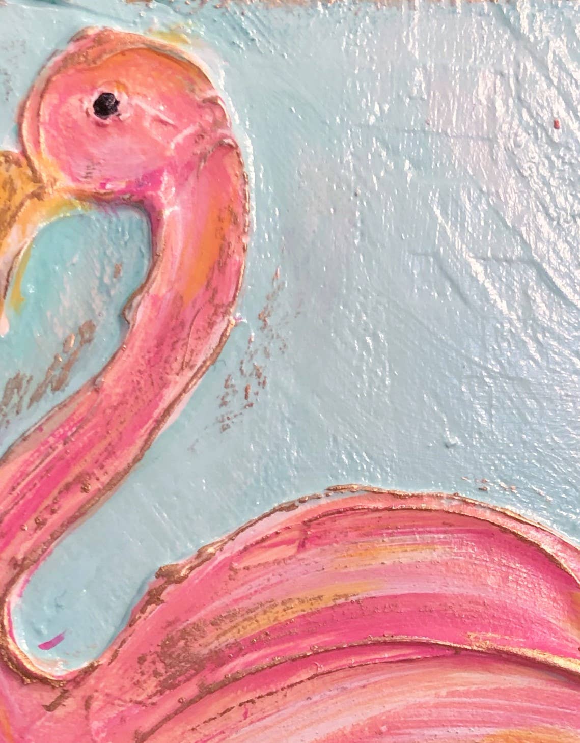 Coddiwomple - Wholesale Painting/Drawing - Pink Flamingo handmade painted coastal beach nautical2