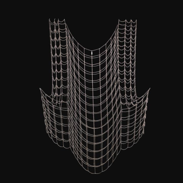 Silver Draped Chain Top for wholesale by MHART