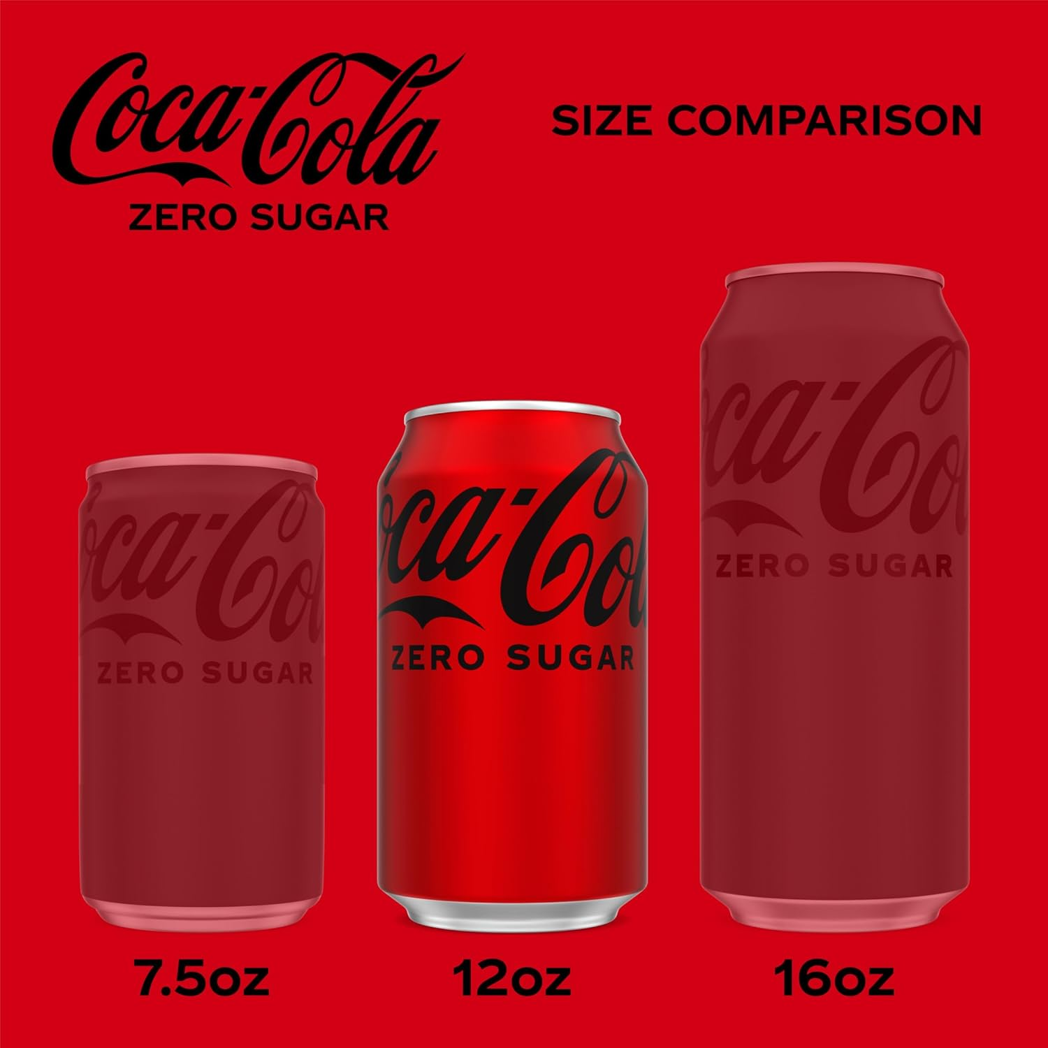 EcoQuality - Wholesale Soda/Carbonated Drink - 12oz Coke Zero Sugar Cans Pack of 24 Refreshing Zero Calorie Soda3