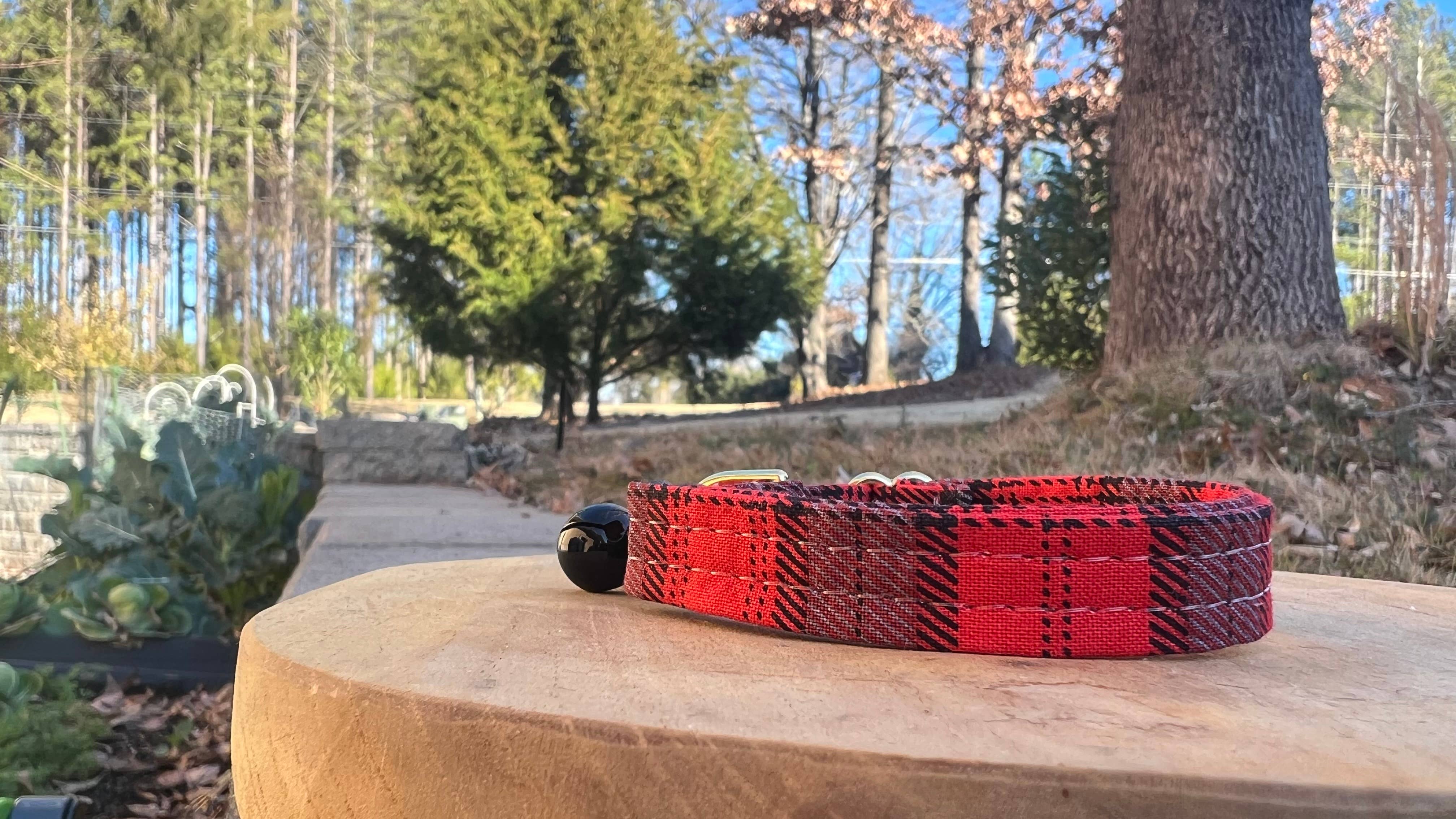 Pink Red Plaid  Cat Collar- break a way buckle  for wholesale on Faire1