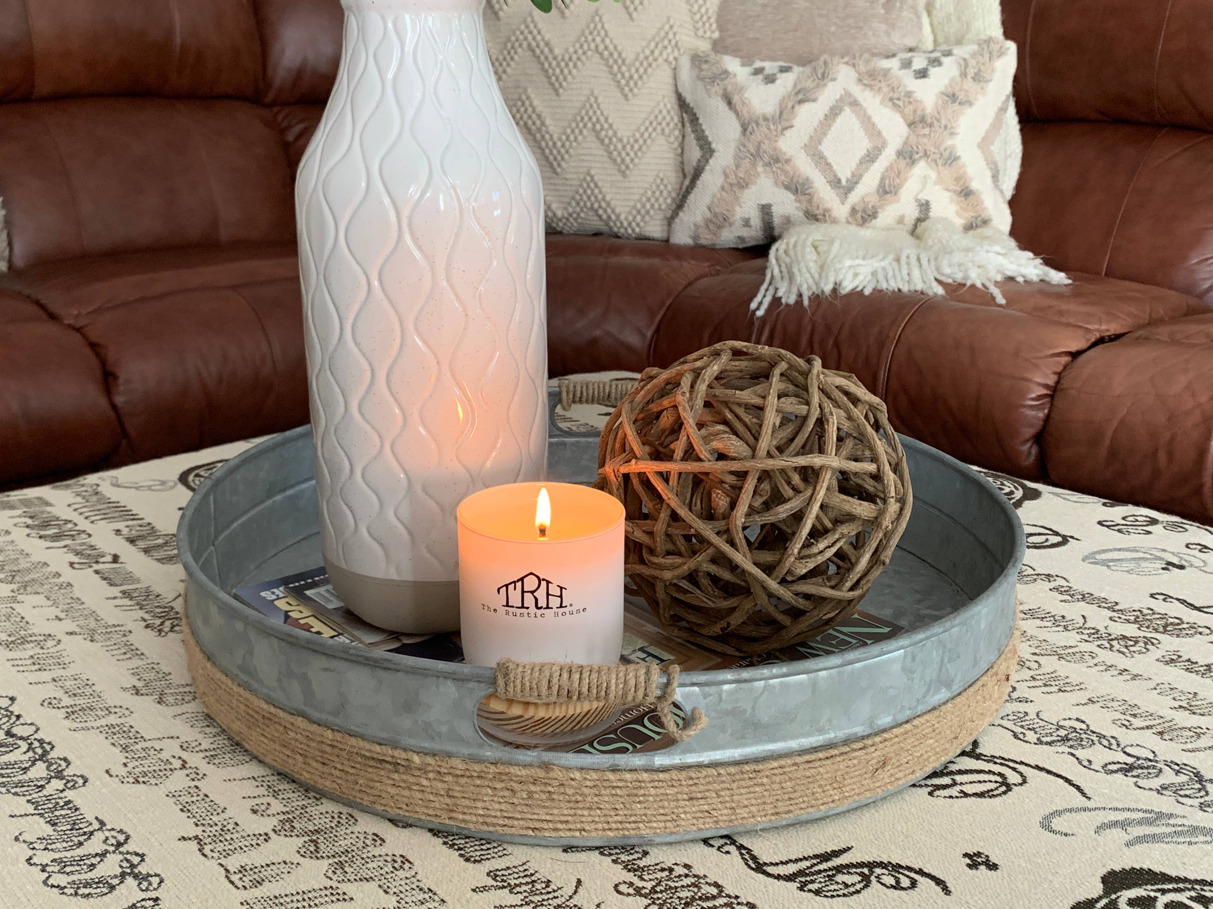 The Rustic House - Wholesale Jar/Filled Candle - Eucalyptus + Spearmint | White Soy Candle + Gift Box | 8oz.2