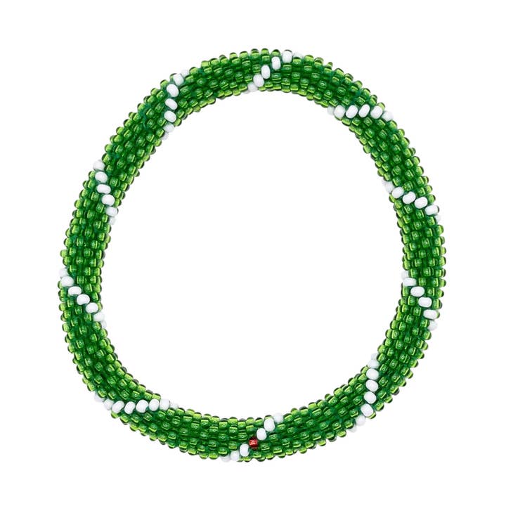 Nepal Mission-Green & White Spirals for wholesale by Noble Venture