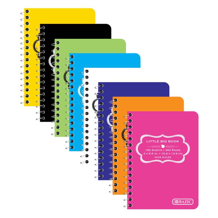 Luna Office Supply - Everyday Essential - Wholesale Notebook - 4" x 5.5" Poly Cover Spiral Fat Book2