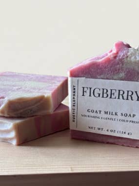 Figberry Goat Milk Soap for wholesale by Rustic Elephant