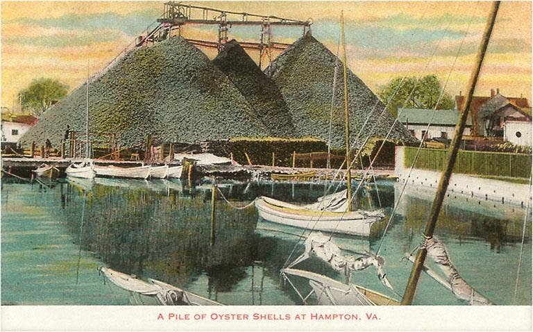 Found Image Press - Vente Assortiments de papeterie/cartes - Carte de vœux VA-138 Pile de coquilles d'huîtres, Hampton0