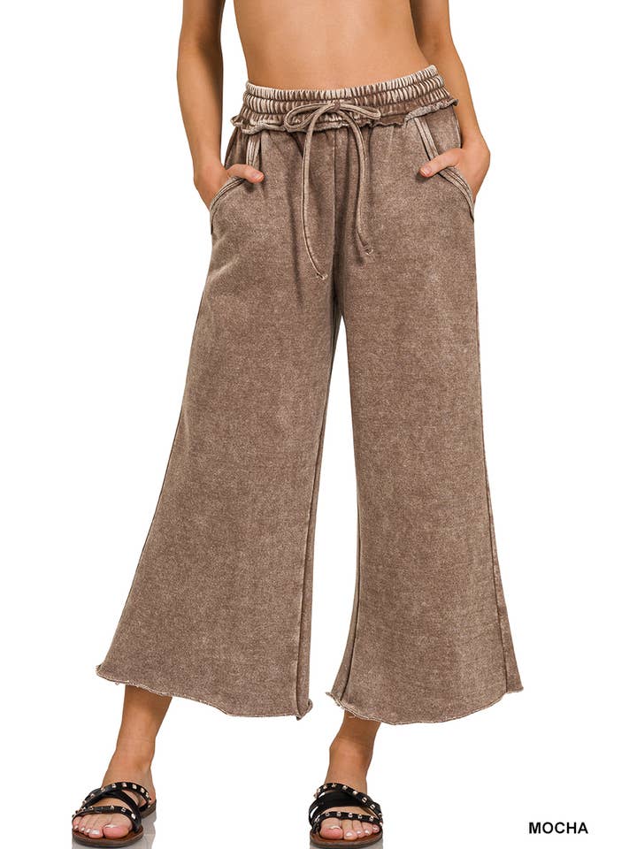 42POPS - Wholesale Pants - Women's - `.Washed Fleece Sweatpants With Pocket39
