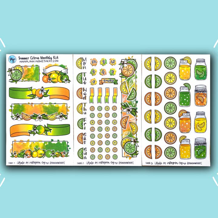 Sommarcitrus månadskit för wholesale av Planning With Kay