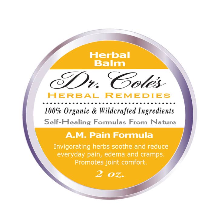 Dr. Cole's A.M. Pain Herbal Balm SixPak for wholesale by Dr. Cole's Herbal Remedies