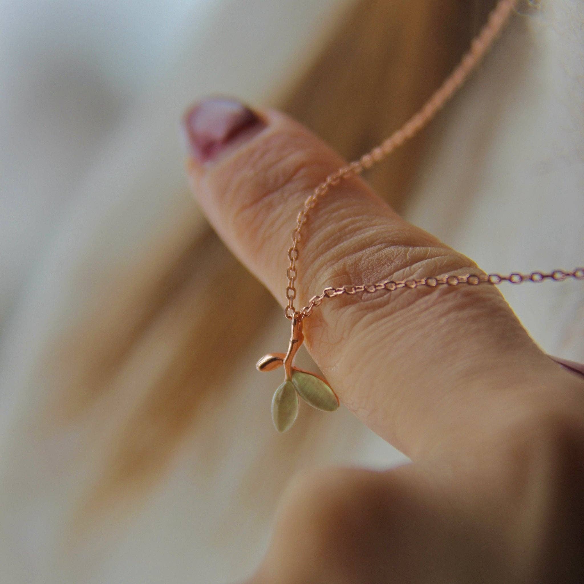 Wear The Peace - Wholesale Pendant/Charm Necklace - Olive Branch Sterling Silver Necklace2