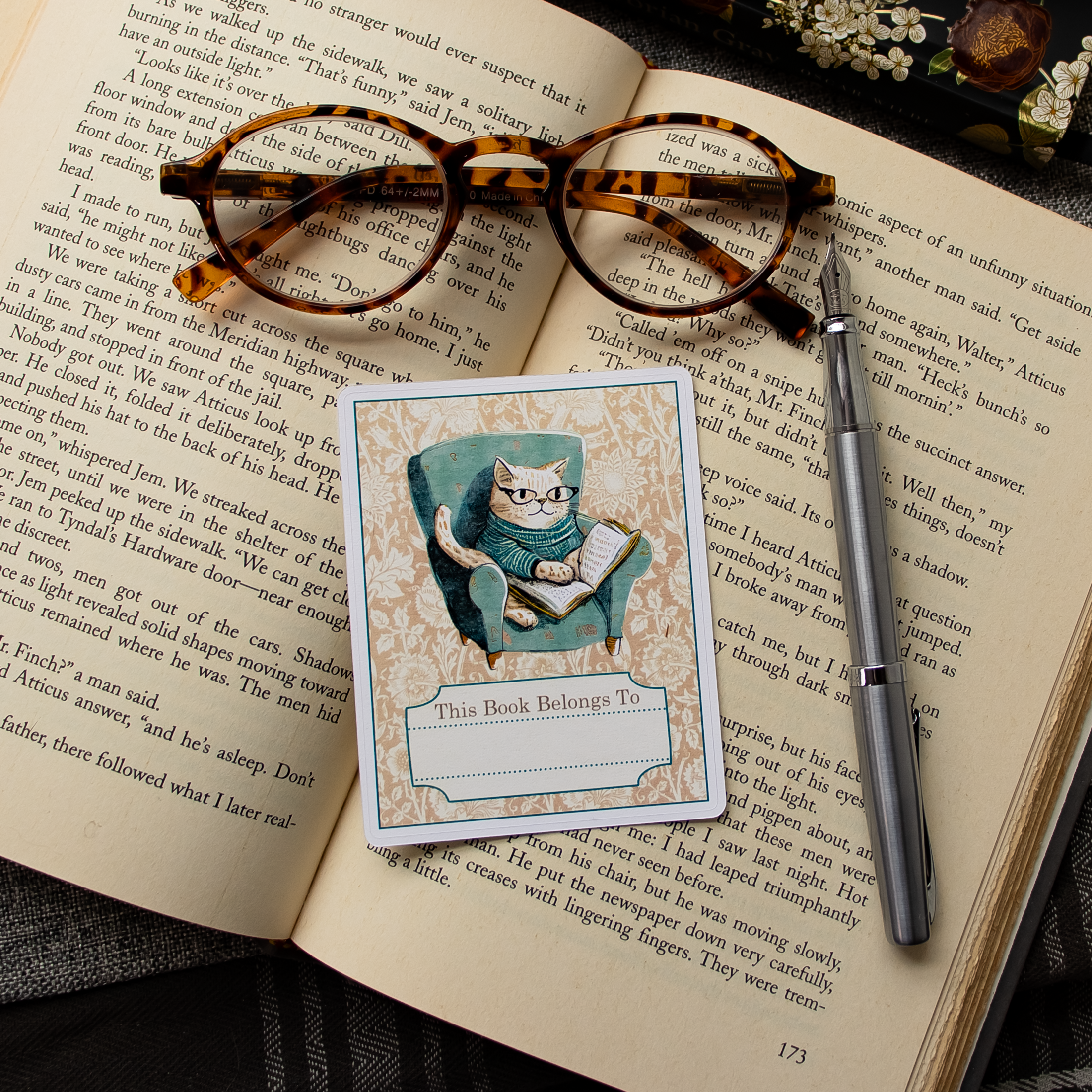 Sunshine and Ravioli - Wholesale Sticker - Cozy Cat Bookplate Stickers 1