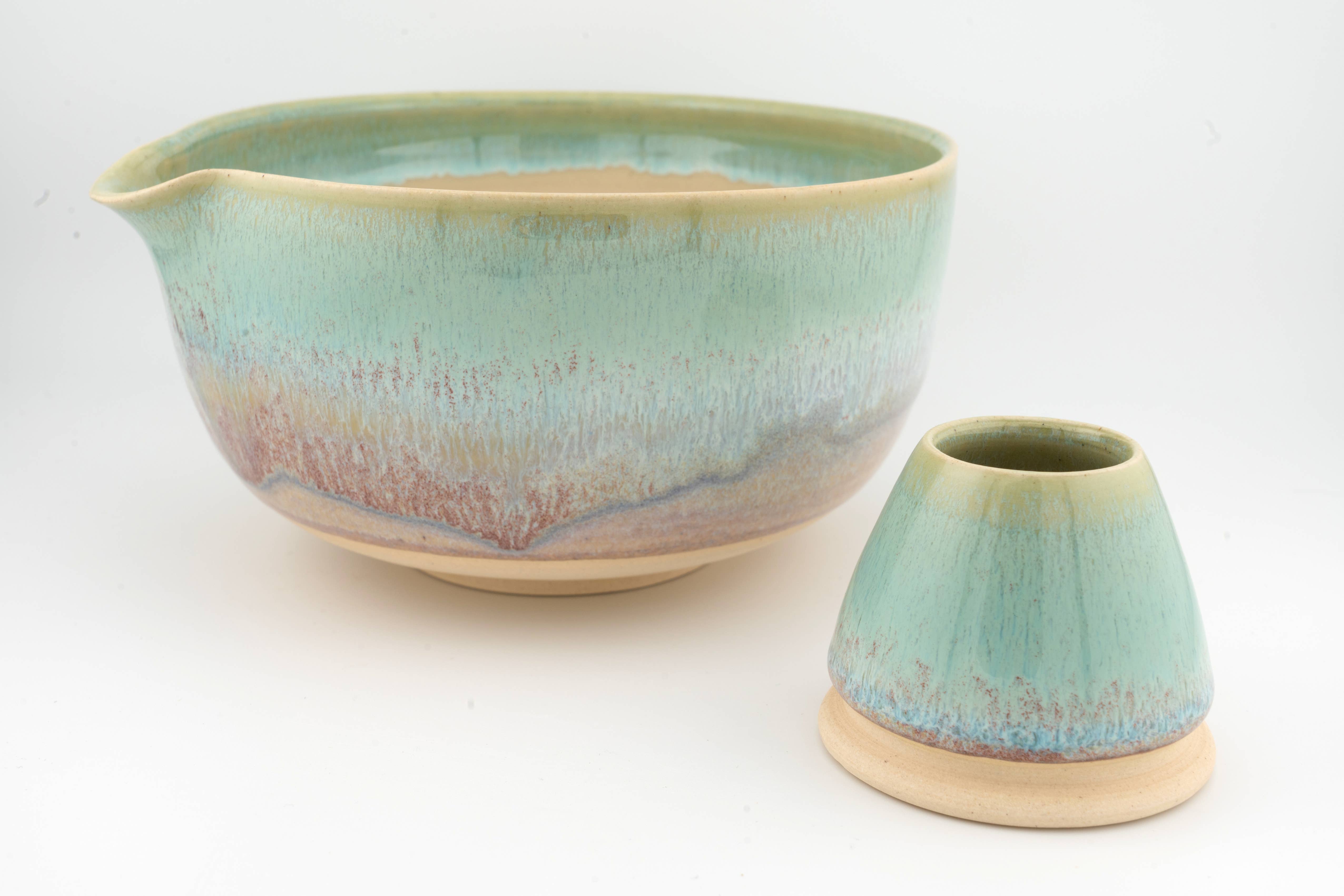 Swan City Ceramics – wholesale Tea set – Matcha Bowl with Whisk Holder, Handmade Ceramic, Chawan3