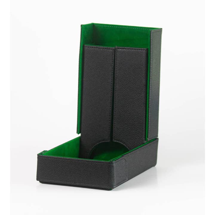 Green Magnetic Travel Foldable Dice Tower for wholesale by Geek Therapeutics
