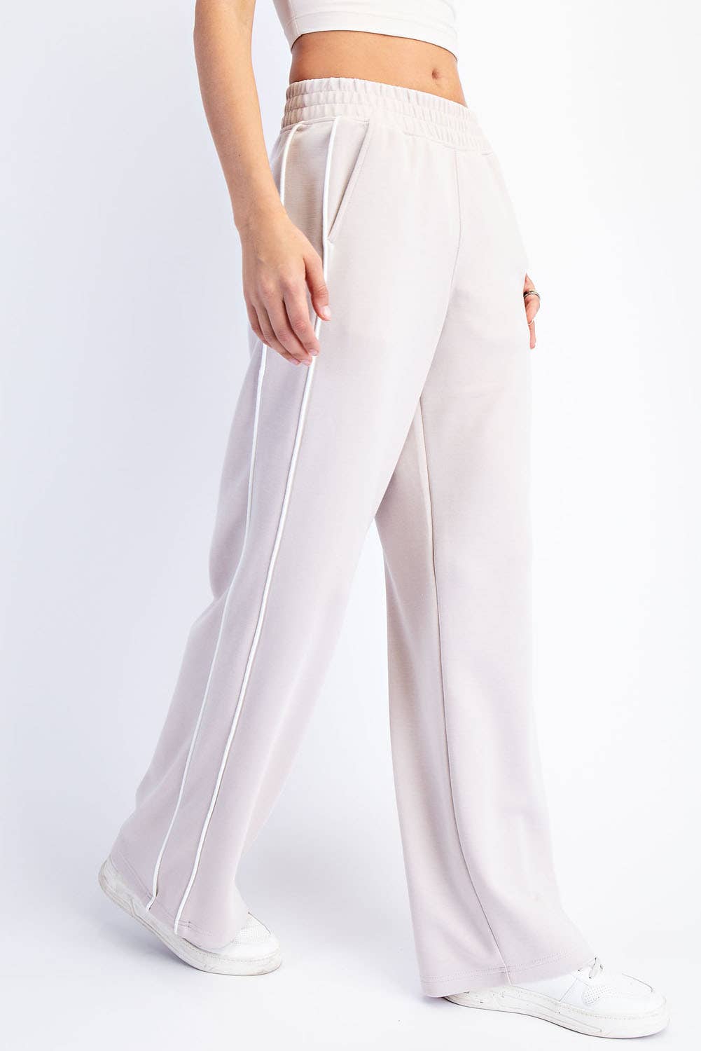 Rae Mode - Wholesale Athletic Pants - Women's - MODAL SCUBA TWO STRIPE PIPING STRAIGHT PANT12