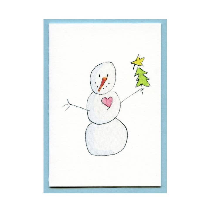 Liebe Schneemann Baum Gehäusekarte für den Großhandel von Zucchini Fish