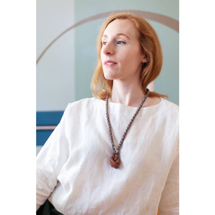 Pewter Knot - Red Earth - Matte Unglazed Ceramic, Hand Dyed Cotton for wholesale on Faire2