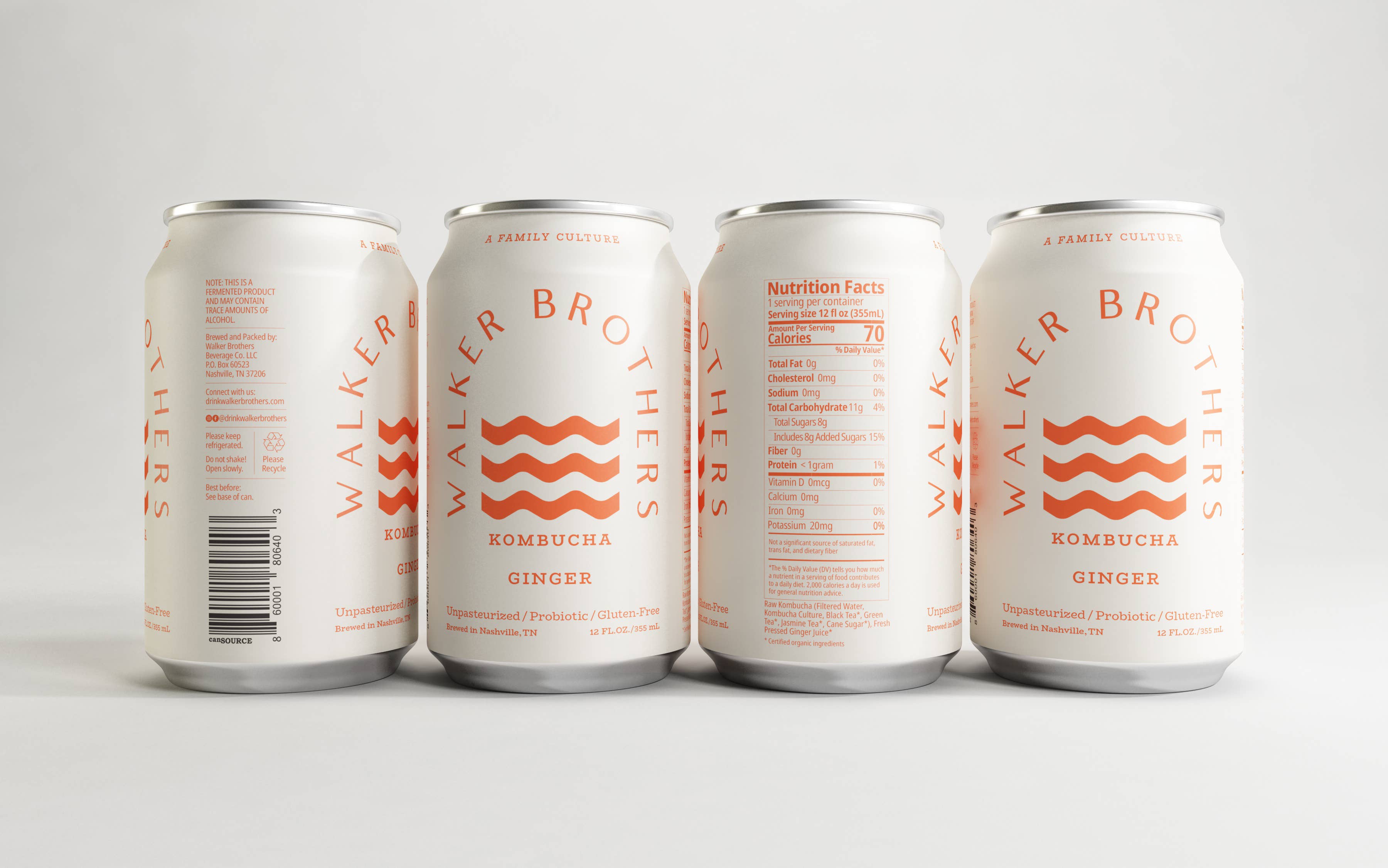 Walker Brothers - Wholesale Kombucha - Ginger Non-Alcoholic Kombucha2