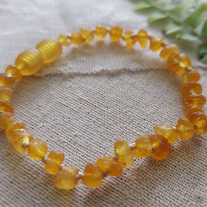 Raw Light Honey Baltic Amber 6.5" Bracelet ♥ Incl Tag COA for wholesale by Amber Auksas
