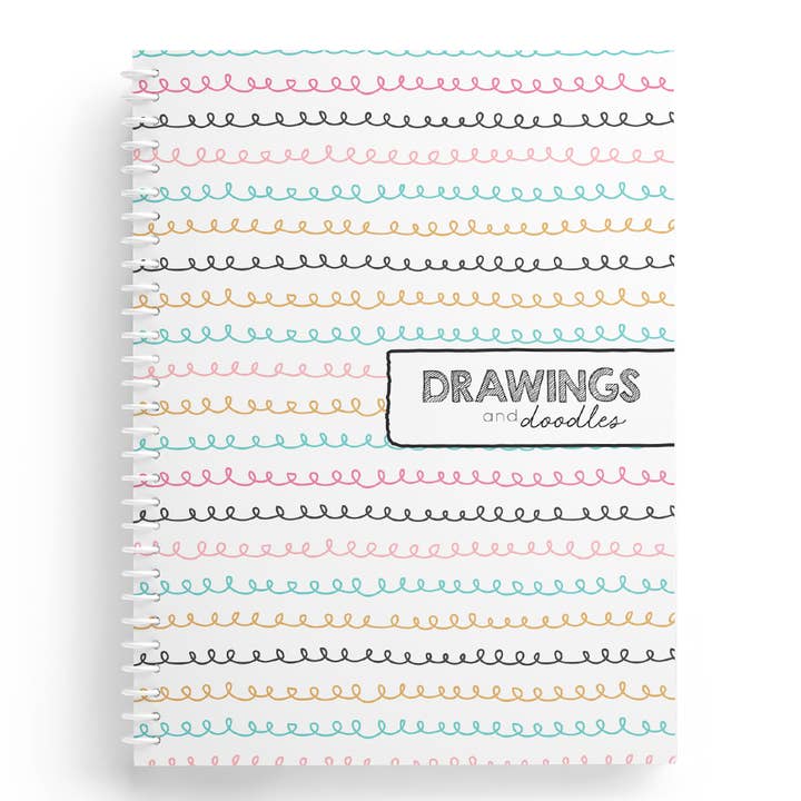Scribble Print Sketchbook | 8.5 x 11 Size | 50 Blank Pages for wholesale by Two Giggles