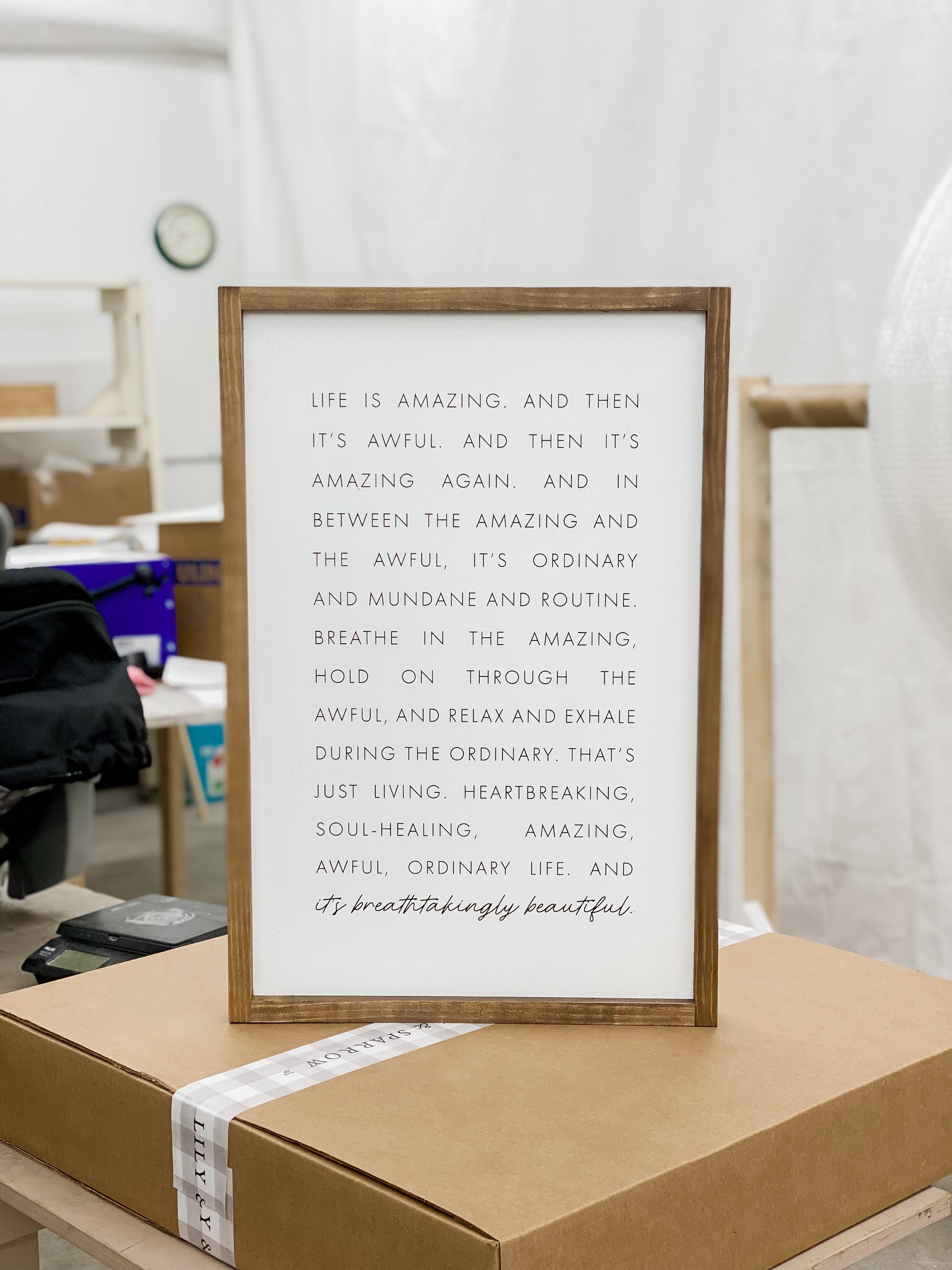Lily and Sparrow - Wholesale Sign - Life Is Amazing and Then It's Awful | Wall Art, Home Decor7