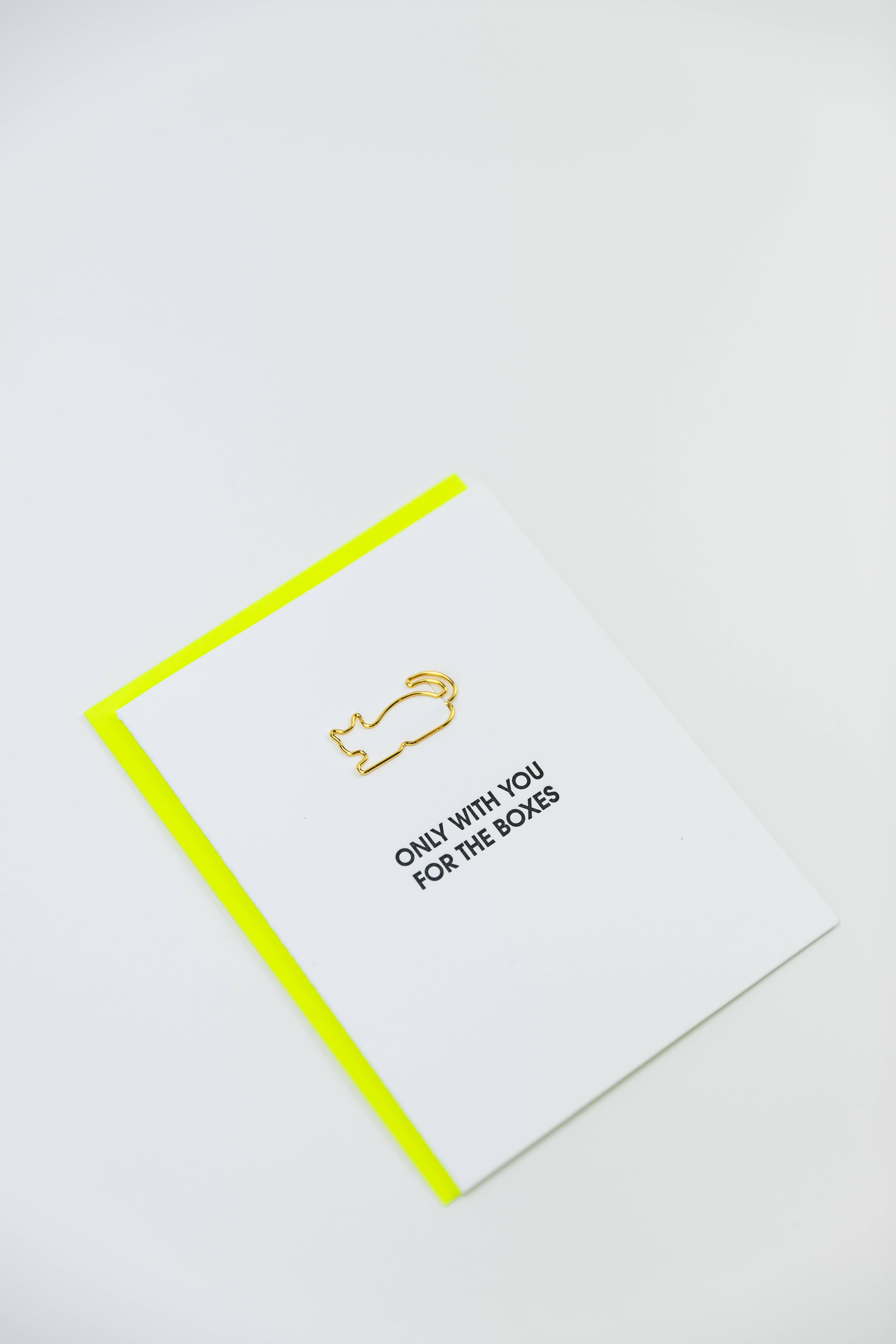 Chez Gagné – wholesale Love card – Only With You For The Boxes - Pet - Cat Paper Clip Card4