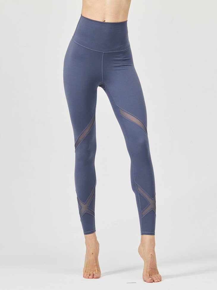 Blue and Orange Plaid Workout Leggings for Women High Waisted Tummy Control  Yoga Pants Soft Biker Pants