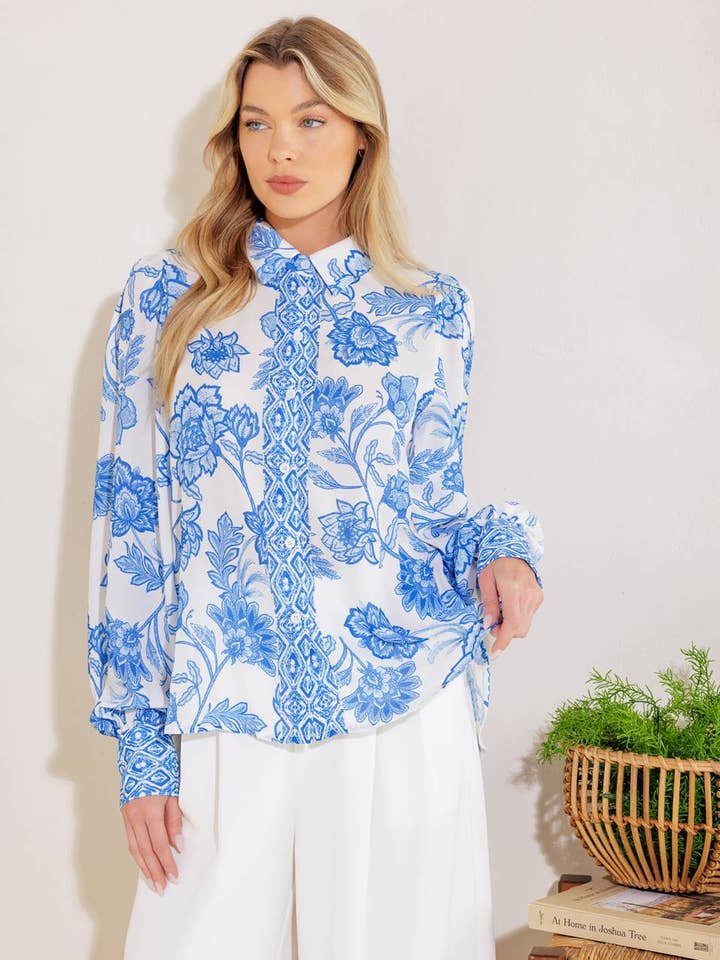 Un top tejido estampado - IT13285 para venta al por mayor de FLYING TOMATO