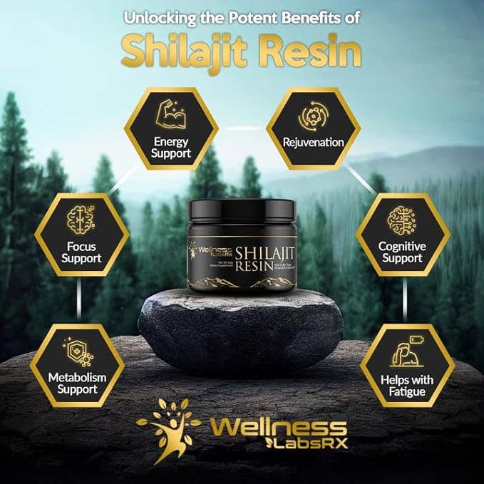 Health & Wellness Associates Inc. - Wholesale Oral Supplement/Vitamin - Pure Himalayan Organic Shilajit Resin 500mg Per Serving - 80% Fulvic Acid – 2 oz4