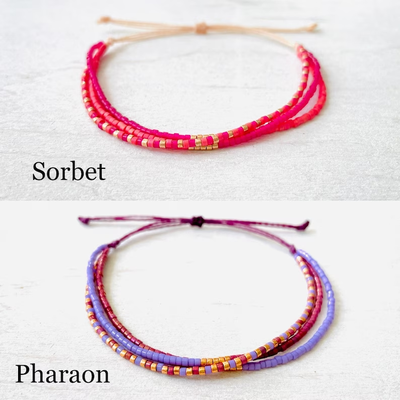 Atelline – Engroshandel Perlearmbånd – Justerbart Miyuki-perlearmbånd i nylon med rocailleperler7