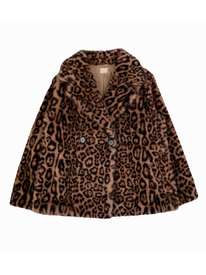 Sarta - Wholesale Fur/Faux Fur Coat - Women's - Renee Mid-Length Faux Fur Coat- Natural, Leopard4