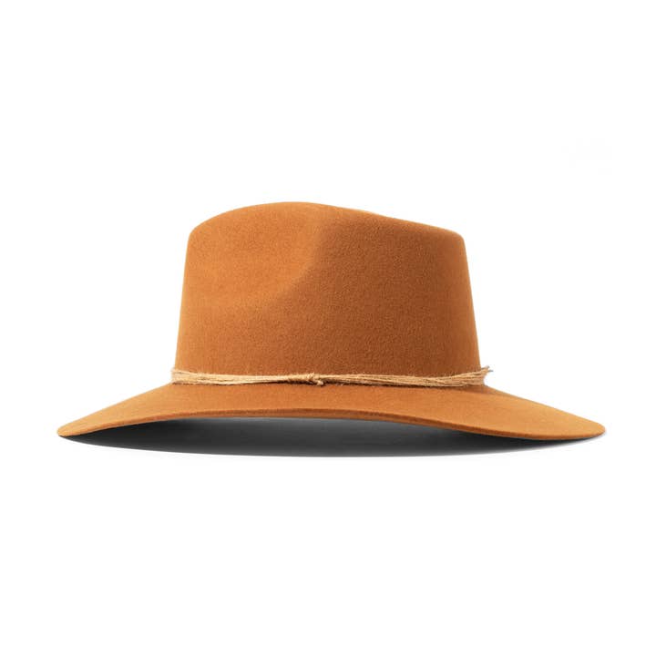Copper Cobo Fedora Hat for Women in Cooper, 100% Bolivian Wool for wholesale on Faire