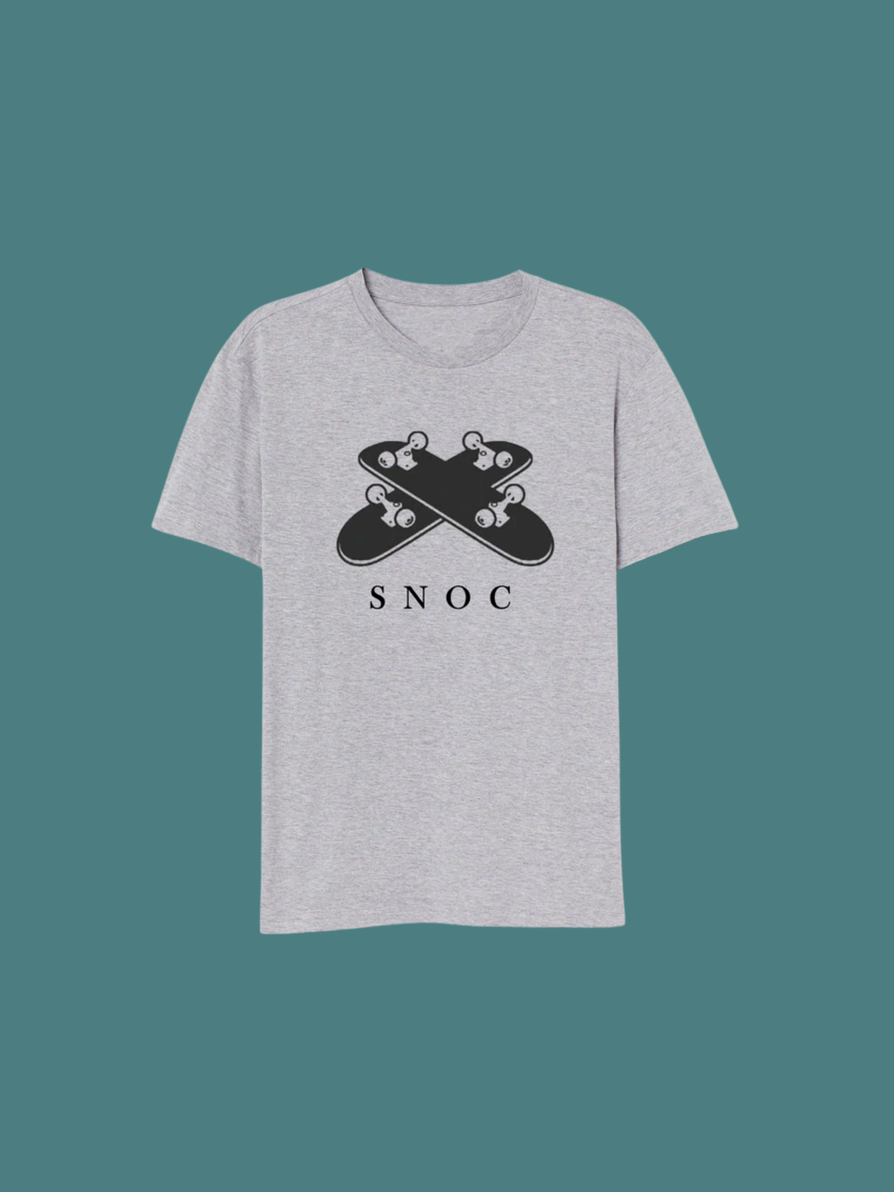 SNOC - Wholesale Screen Printed T-Shirt - Unisex - SKATES T-SHIRT1