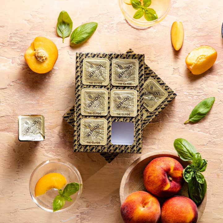 Herb & Lou's - Wholesale Cocktail Mix/Syrup - Peach Cosmopolitan Cocktail Mixer Cubes - 12-Cube Pack