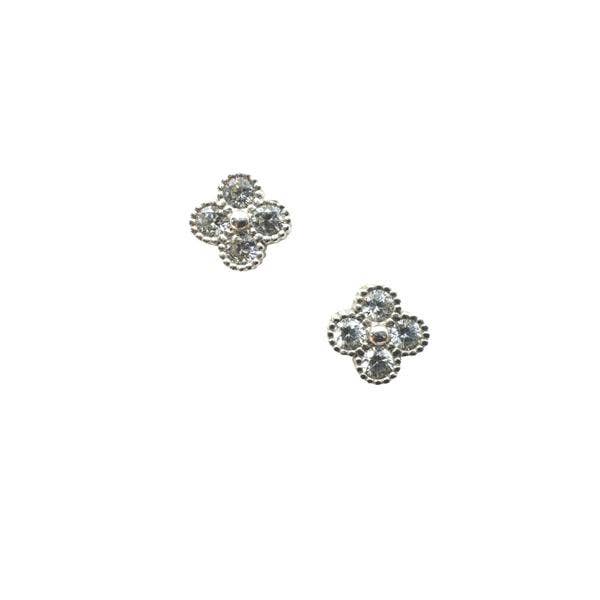 Trifoglio Stud: Argento Sterling e CZ per la vendita all'ingrosso da parte di Athena Designs