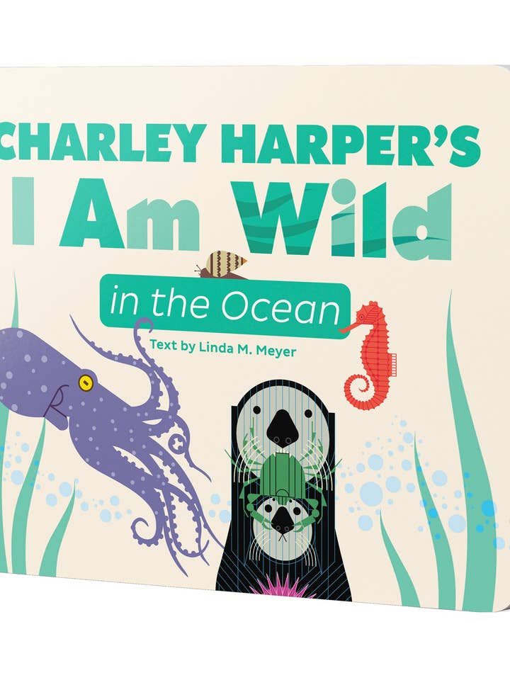 Charley Harper's I Am Wild in the Ocean Board Book for wholesale by Pomegranate