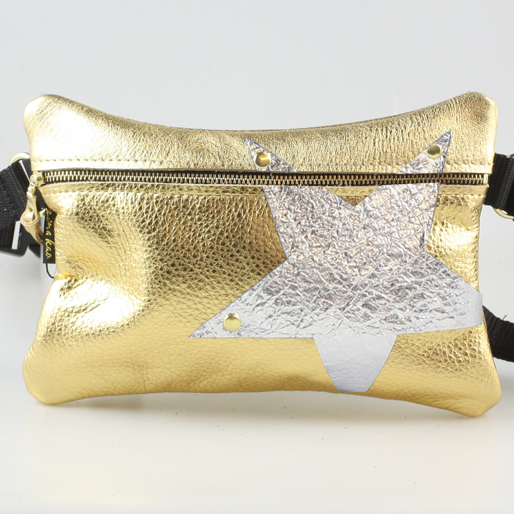 Zina Kao Exclusives - Wholesale Belt Bag - Women's - The Metallic Vail Hipbag w/Star Applique9