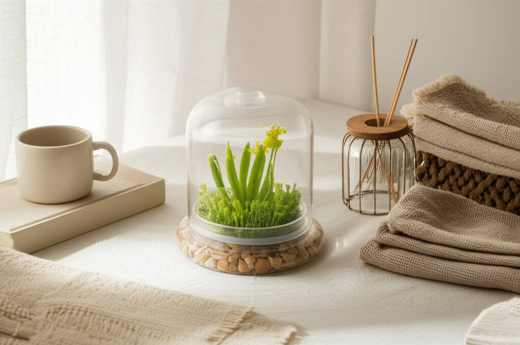 bloomify - Wholesale Live Plant - Everlasting Orchid Terrarium with Sundew Moss - Psygmorchis Pusilla – Self growing, Maintenance free, Unique Gift.1