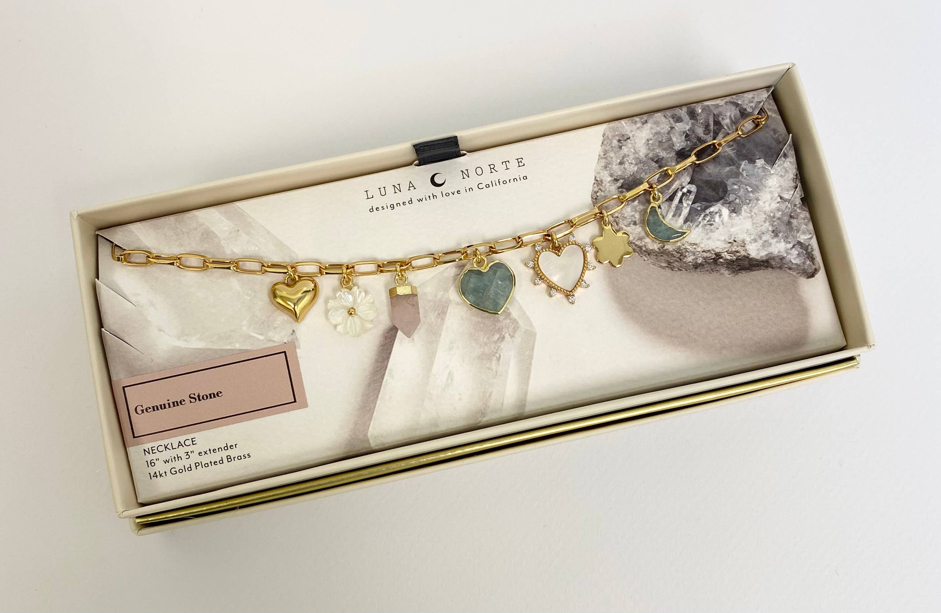 Luna Norte - Wholesale Pendant/charm necklace - Garden of Gems Charm Necklace3