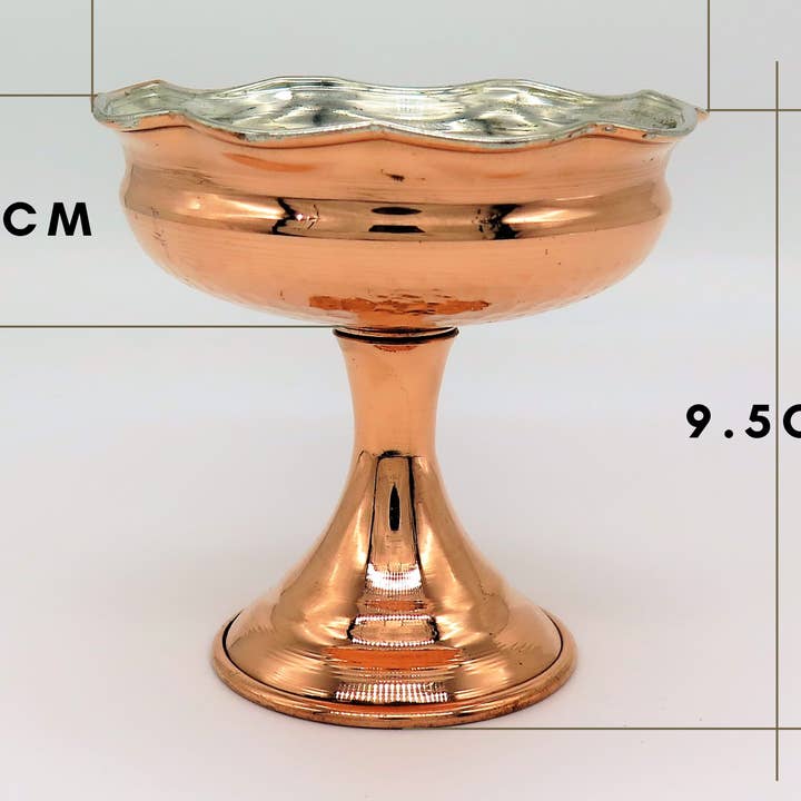 2X Pure Copper Decorative Bowl | Hammered Finish Pure Copper Bowl for Nuts, Ice cream & Kitchen Serving Purposes, Tinned by LEO Design for wholesale by Leo Design