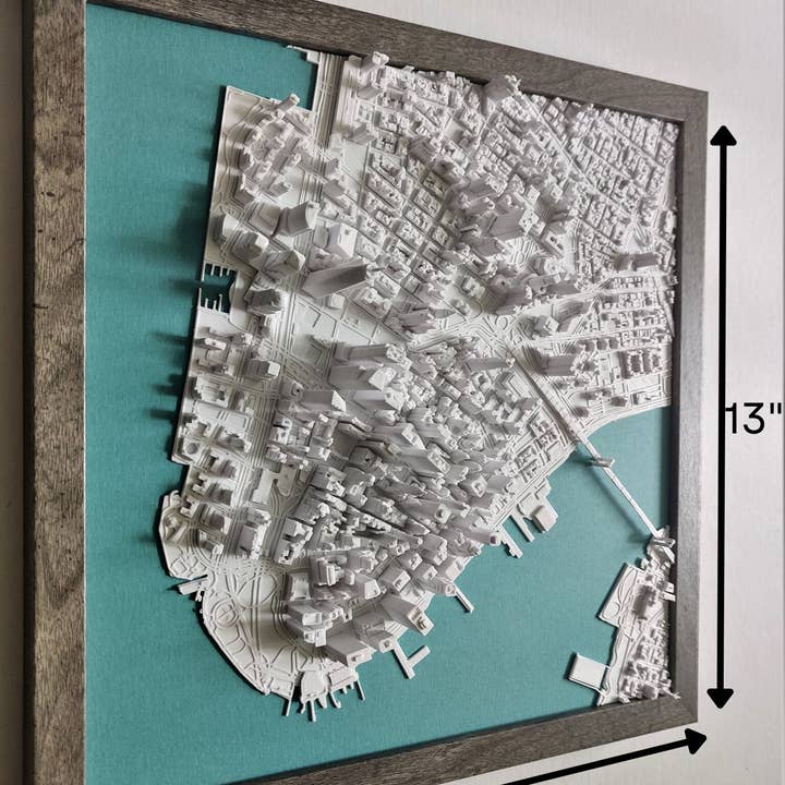 Micropolitan - Vente Cartes - Carte de la ville en 3D | Choisissez une ville | Art mural encadré en 3D et décoration d'intérieur6