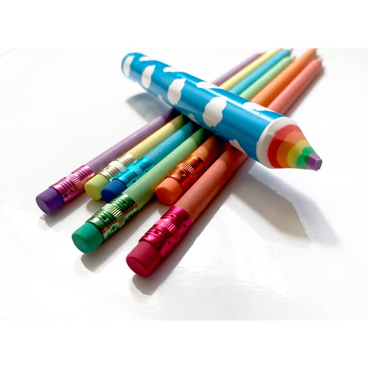 SNIFTY - Wholesale Pencil - RECYCLED RAINBOW PENCIL & ERASER SET