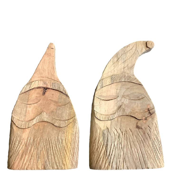 Julemandsbur i træ, 2 motiver, L20, 5cm, B4cm, H35, 5cm, naturlig for engroshandel hos Vosteen