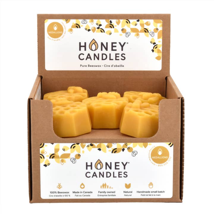 Natural Beeswax Medallion for wholesale by Honey Candles