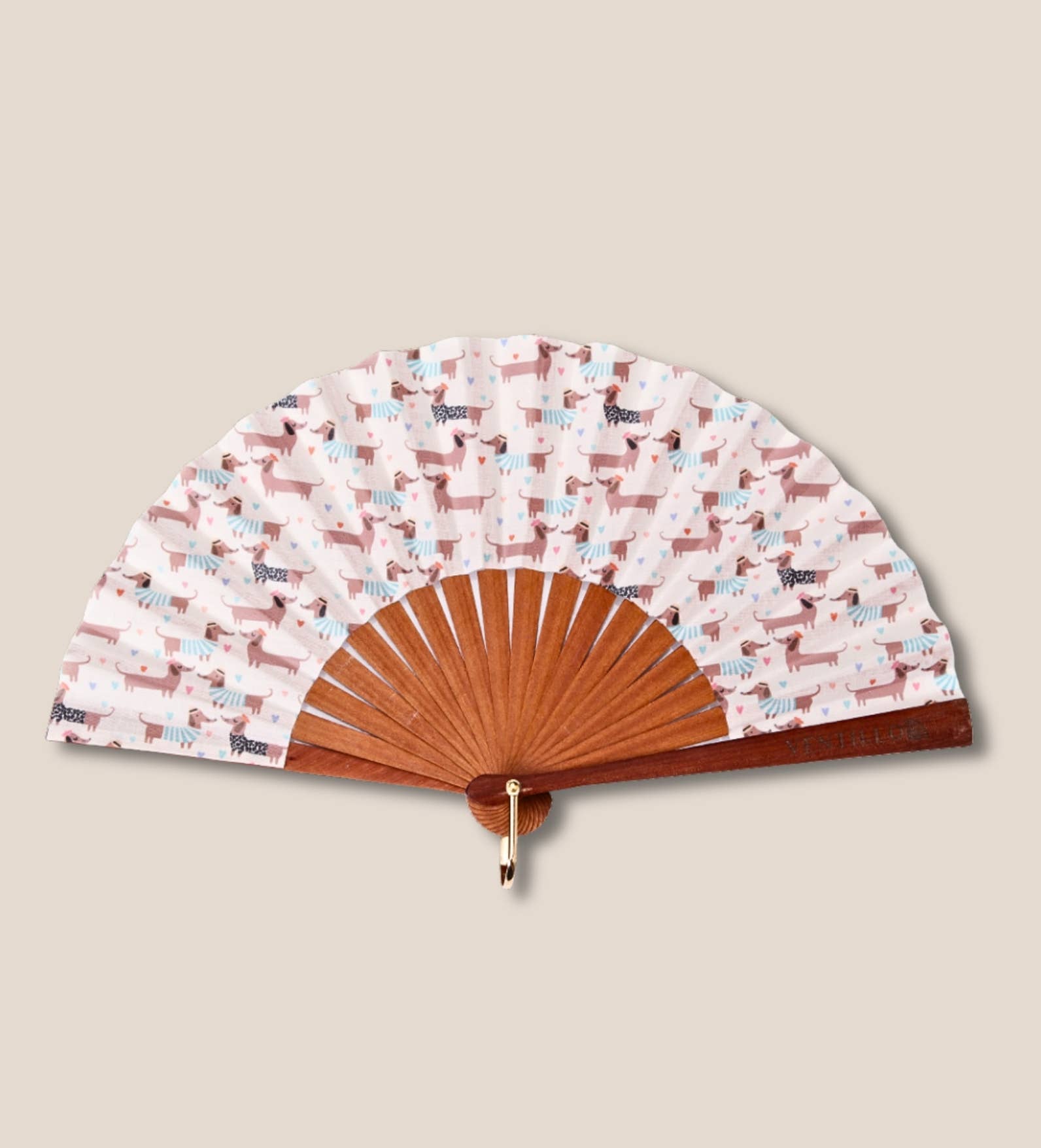 JolieJulie-MaLune-VentiLLo - Wholesale Handheld Folding Fan - MINI 36 Fan Dachshund lover0
