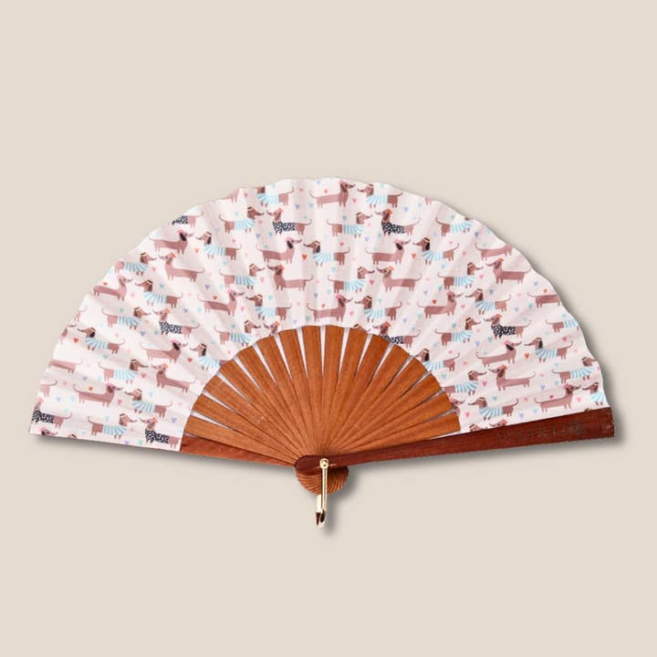 JolieJulie-MaLune-VentiLLo - Wholesale Handheld Folding Fan - MINI 36 Fan Dachshund lover0