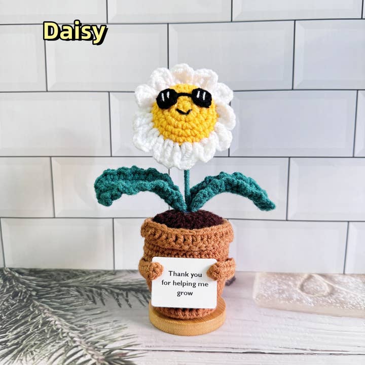 Anh2 LTD - Wholesale Keychain - Women's - Crochet Emotional Support Sunflower/Daisy/Rainbow Flower