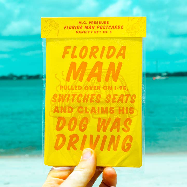 Florida Man - Letterpress Postcard Set Vol. 3 for wholesale by M.C. Pressure