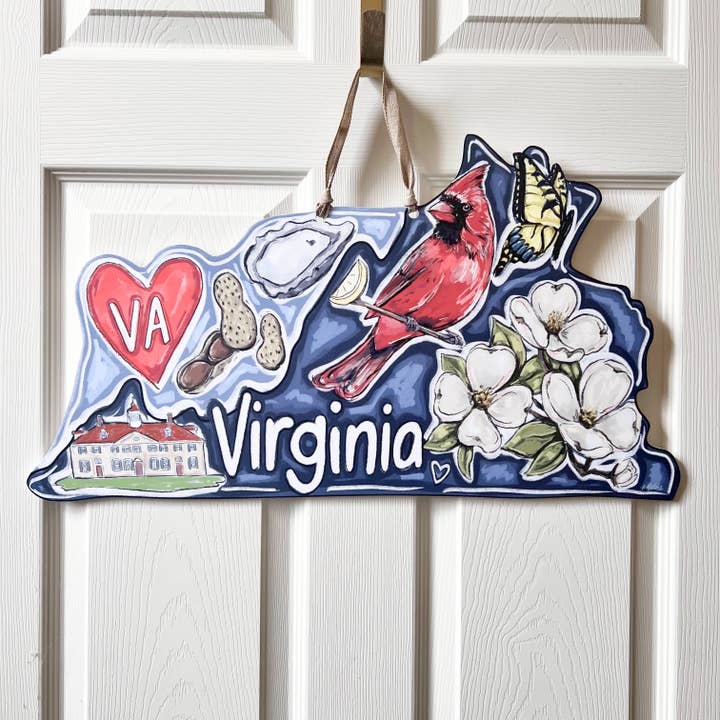 Virginia State Favorites Door Hanger-Southern Beauty USA for wholesale by Home Malone